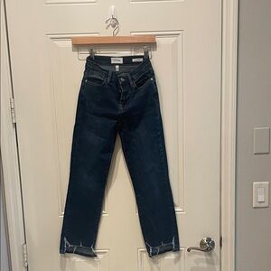 Frame Denim Dark Blue Cropped Jeans